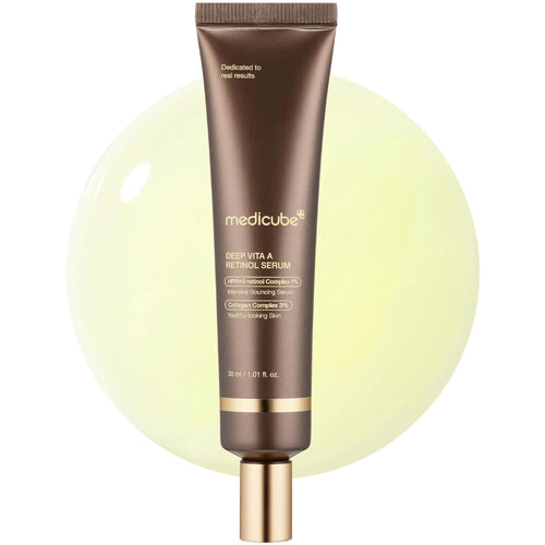 Medicube Deep Reviving Bakuchiol Retinol Facial Serum - Anti-Aging 4th Gen Retinol & Bakuchiol - Targets Fine Lines Uneven Skin Tone Blemish Scars - Korean Skin Care Low Irritant 1.69 oz