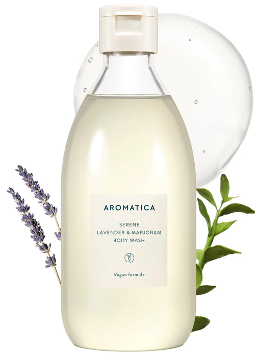 AROMATICA Serene Body Wash Lavender & Marjoram 10.14oz / 300ml Vegan Daily In-Shower Wash Blended w/Naturally Derived Scents